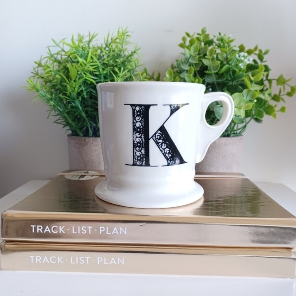 ANTHROPOLOGIE Monogram Mug “K Stoneware